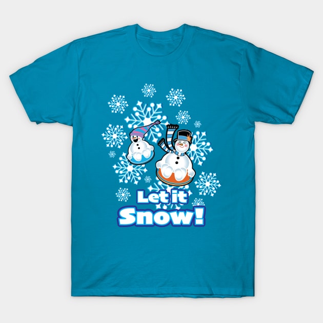 Let it Snow! Snowman snowday T-Shirt by BeebusMarble